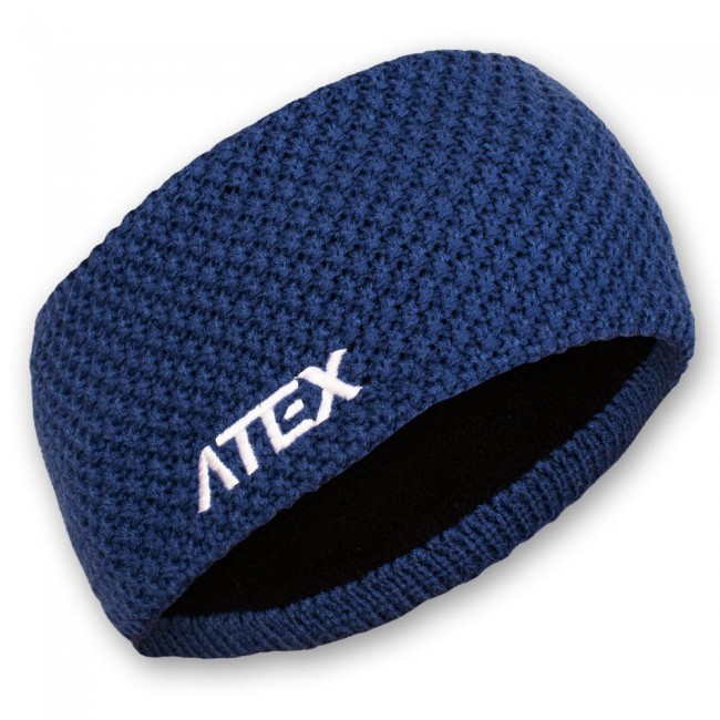 Pletená čelenka KNIT modrá