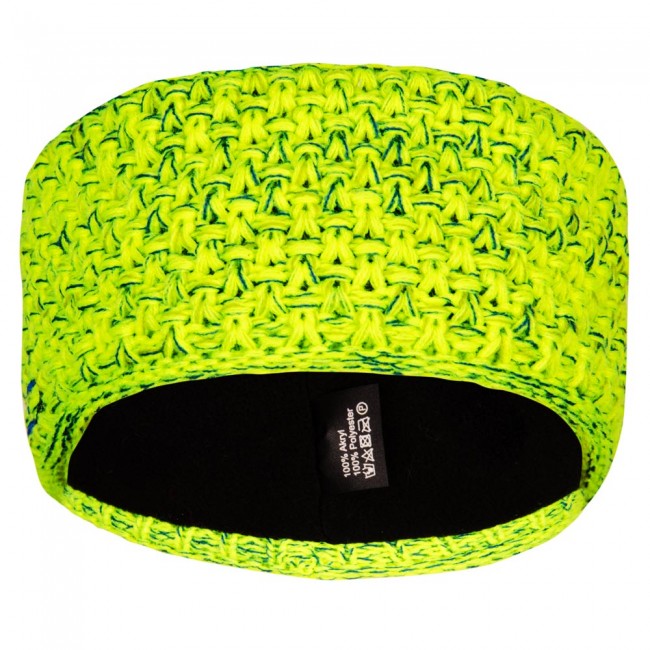 Pletená čelenka KNIT neon-žltá-melange