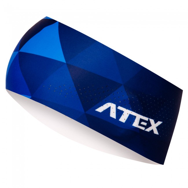 Bežecká široká čelenka GRID modrá Bežecká široká čelenka GRID modrá
