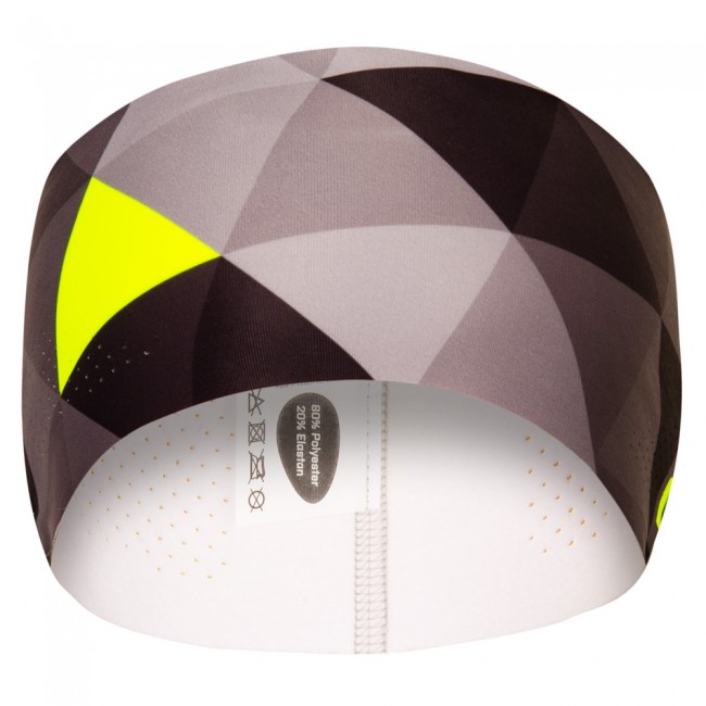 Bežecká široká čelenka GRID šedá/fluo Bežecká široká čelenka GRID šedá/fluo