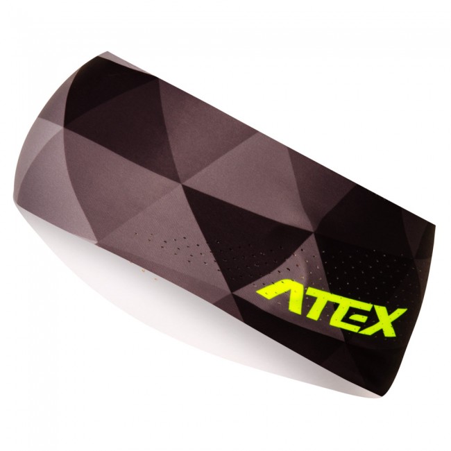 Bežecká široká čelenka GRID šedá/fluo Bežecká široká čelenka GRID šedá/fluo