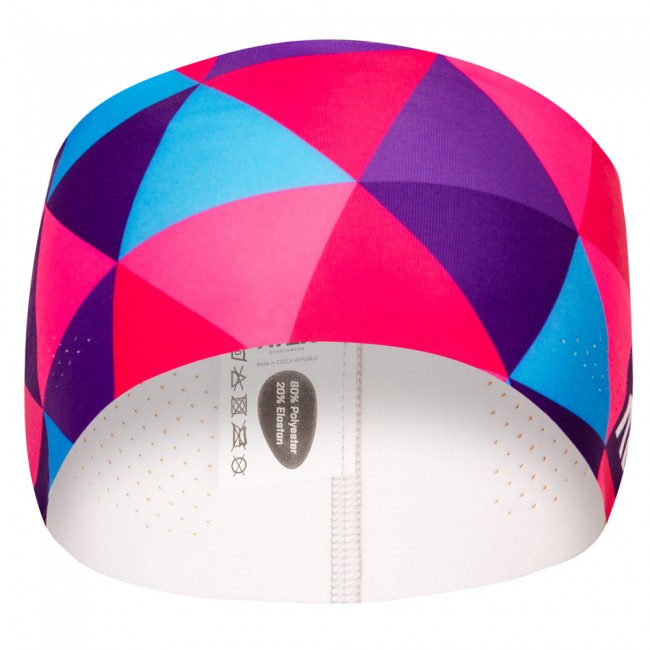 Bežecká široká čelenka GRID ružová Bežecká široká čelenka GRID ružová