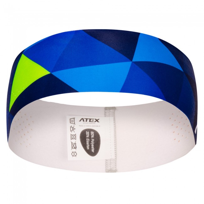 Atletická úzka čelenka GRID modrá Atletická úzka čelenka GRID modrá