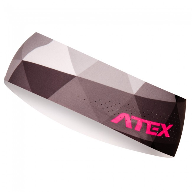 Atletická úzka čelenka GRID šedá/ružová Atletická úzka čelenka GRID šedá/ružová