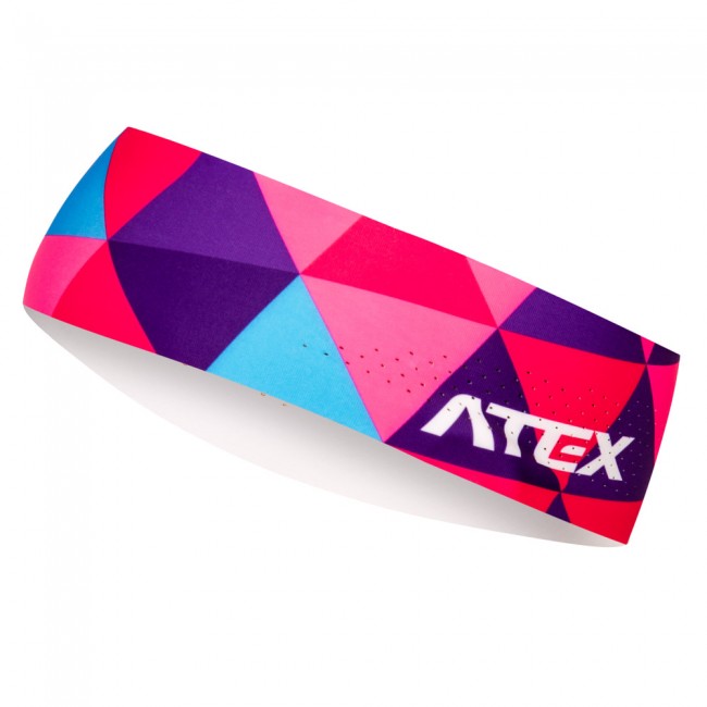 Atletická úzka čelenka GRID ružová Atletická úzka čelenka GRID ružová