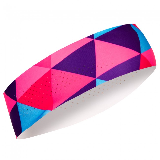 Atletická úzka čelenka GRID ružová Atletická úzka čelenka GRID ružová