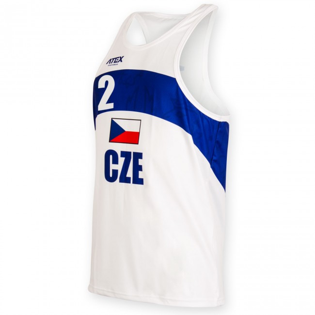 Beachvolejbalový dres PŘEMEK, biely #2 Beachvolejbalový dres PŘEMEK, biely #2
