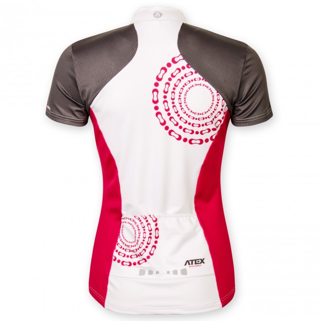 Dámsky cyklodres RING bielo-šedá