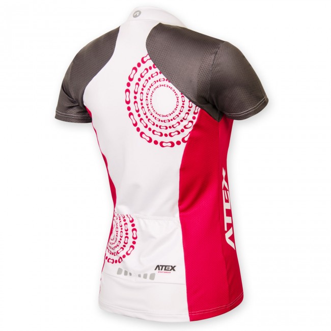 Dámsky cyklodres RING bielo-šedá