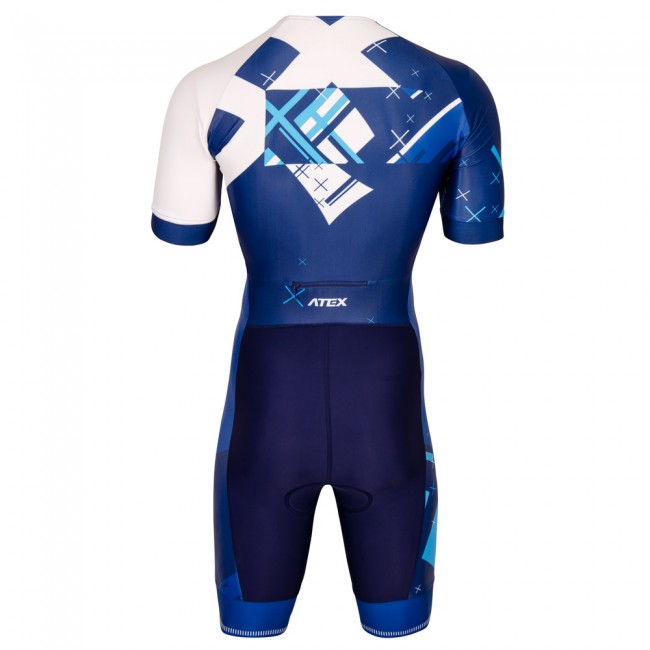Triatlonová kombinéza CROSS BLUE s krátkymi rukávmi Triatlonová kombinéza CROSS BLUE s krátkymi rukávmi