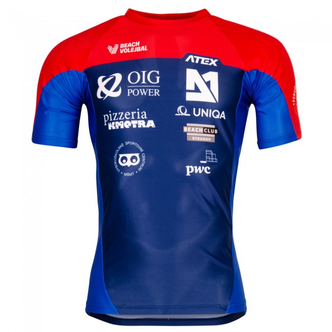 Atletický přiléhavý dres PERUNDAVE, krátké rukávy Atletický přiléhavý dres PERUNDAVE, krátké rukávy