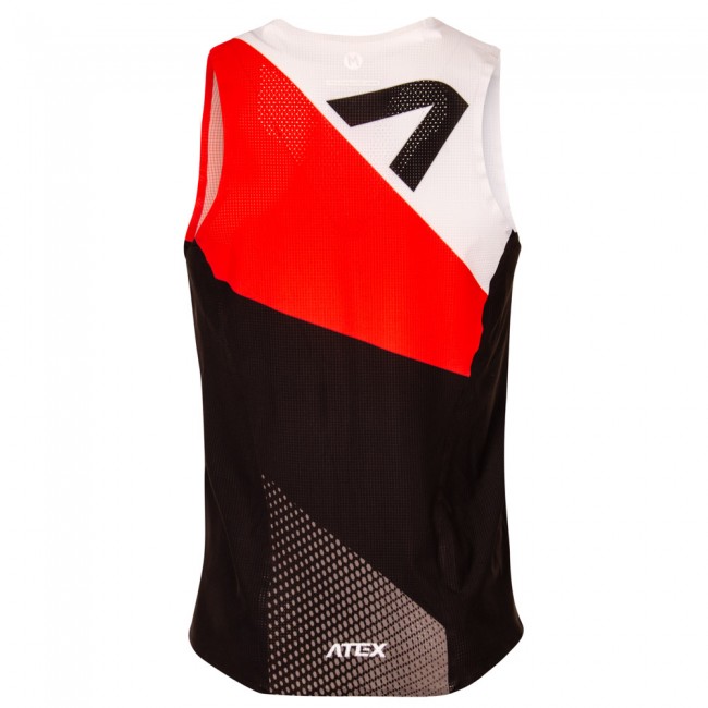 Atletický dres bez rukávov REVOLT RED, lepený Atletický dres bez rukávov REVOLT RED, lepený