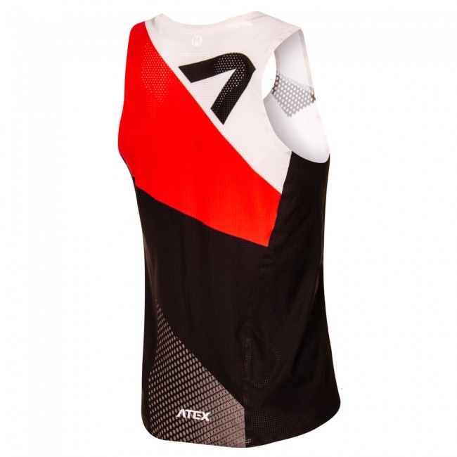 Atletický dres bez rukávov REVOLT RED, lepený Atletický dres bez rukávov REVOLT RED, lepený