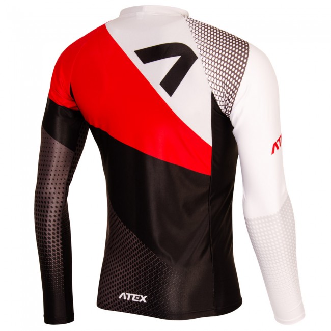 Priliehavý atletický dres s dlhými rukávmi REVOLT RED Priliehavý atletický dres s dlhými rukávmi REVOLT RED